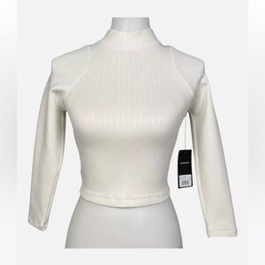 Bad Birdie Pullover Shirt Womens M Golf Links Performance Mock Neck Crop Top